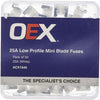 ACX1646 - OEX Low Profile Mini Blade Fuse, 25a White - Pack Of 50 - SES Direct Ltd