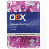 ACX1600 - OEX Standard Blade Fuse, 3a Violet - Pack Of 100 - SES Direct Ltd