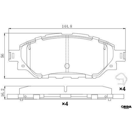 RDC2447 – RDA Phantom Ceramic Front Brake Pads for Toyota Hilux