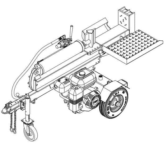 Be Logsplitter 40 Ton - (W/O Engine)