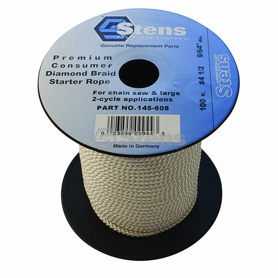 DIAMOND STARTER ROPE SOLID BRAID -  9/64" / 30.48m