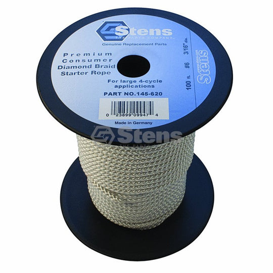 DIAMOND STARTER ROPE SOLID BRAID - 3/16" / 30.48m