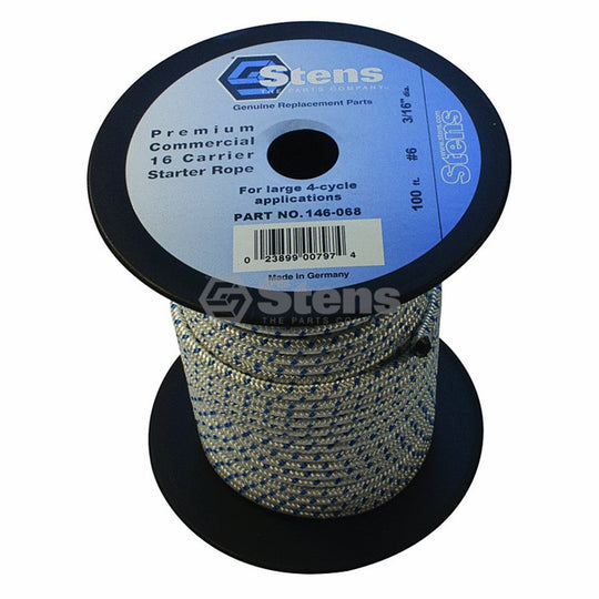 STARTER ROPE SOLID BRAID -   3/16" / 30.48m