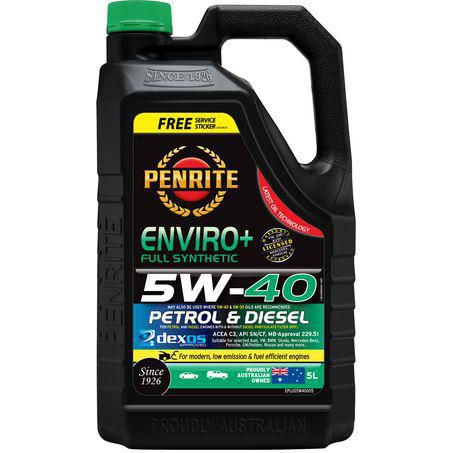Penrite Enviro+ 5W-40 Engine Oil 5L – EPLUS5W40005