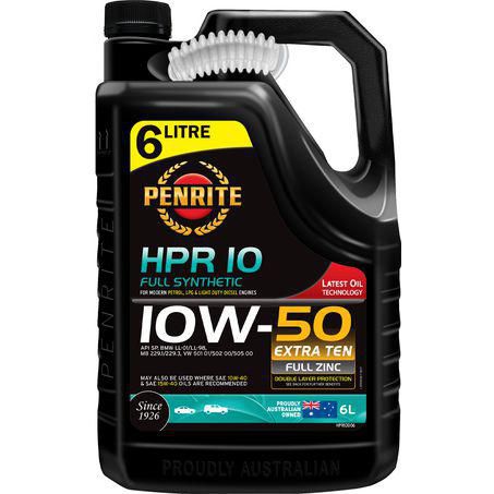 Penrite HPR 10 Full Synthetic 10W-50 Engine Oil – 6L (HPR10006)