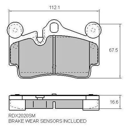RDA Phantom Ceramic Brake Pad Set RDC2020 – Rear Pads for Audi Q7, Porsche, Volkswagen