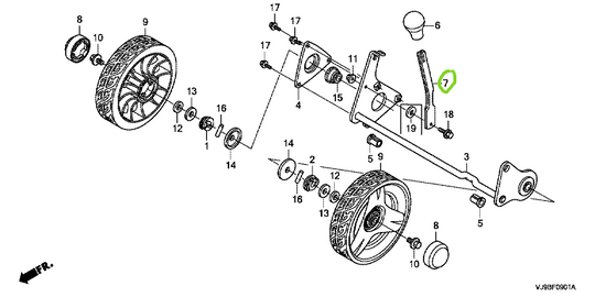 Honda Height Adjust Lever 42961-Vl9-B40