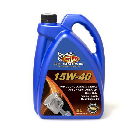 Gulf Western Top Dog Global Mineral 15W-40 Engine Oil - 5L