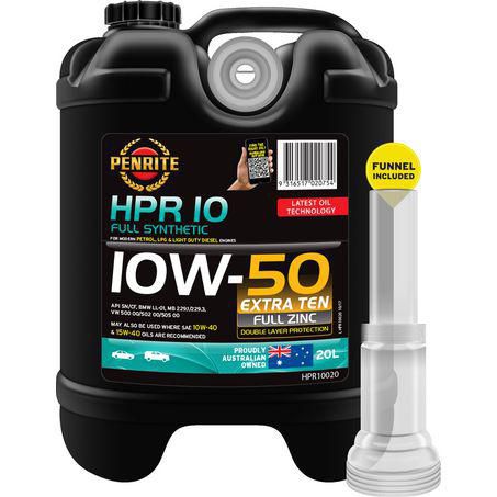 Penrite HPR 10 Full Synthetic 10W-50 Engine Oil – 20L (HPR10020)