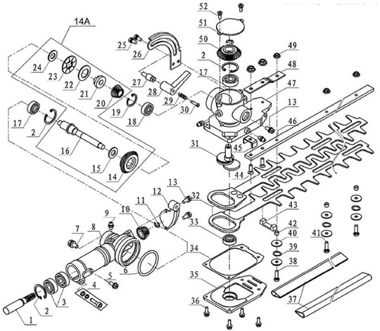 Masport Bc260 Sst Hedge Trimmer Attachment Blade 548537