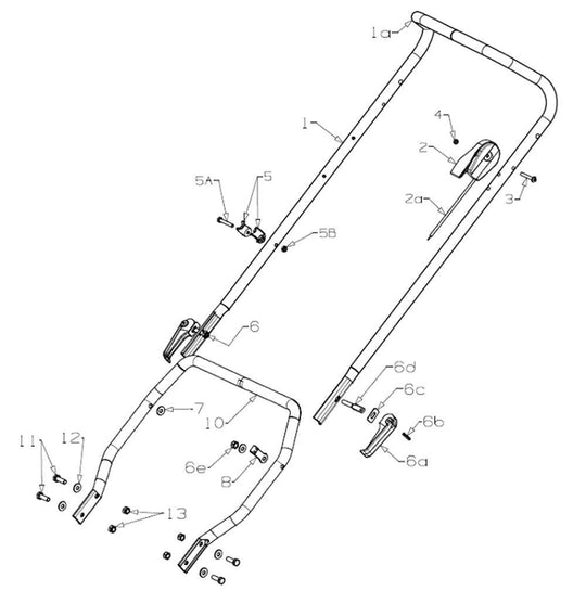 Masport Handle-Lower,"U",19" Long Blk 964646