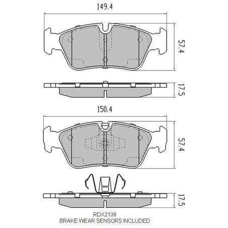 RDC2138 – RDA Phantom Ceramic Brake Pad Set – BMW 1 & 3 Series