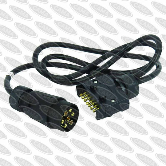 Trailer Plug Extension (1.5m Flat 7 Pin - Round 7 Pin)