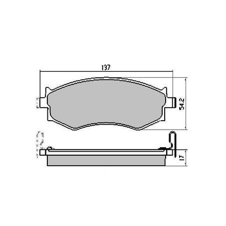 RDA RDC1165 Phantom Ceramic Front Brake Pad Set for Nissan, Ford, and SsangYong – Low Dust, Quiet Performance