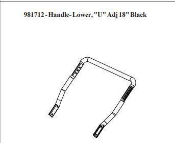 Masport 981712 - Handle- Lower, "U" Adj 18" Black