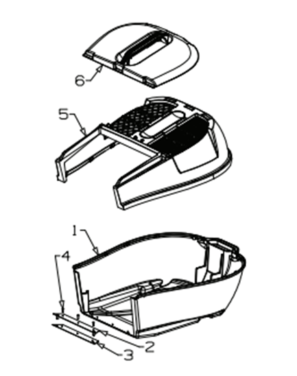 Genuine Masport Catcher 16" Plastic, Black