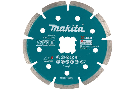 Makita X-LOCK 125mm Segmented Diamond Disc