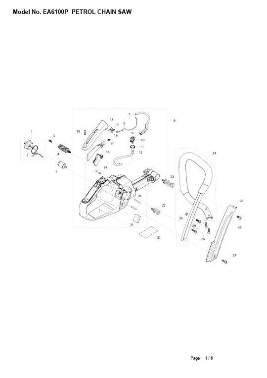 Makita Top Handle EA6100 140G05-1