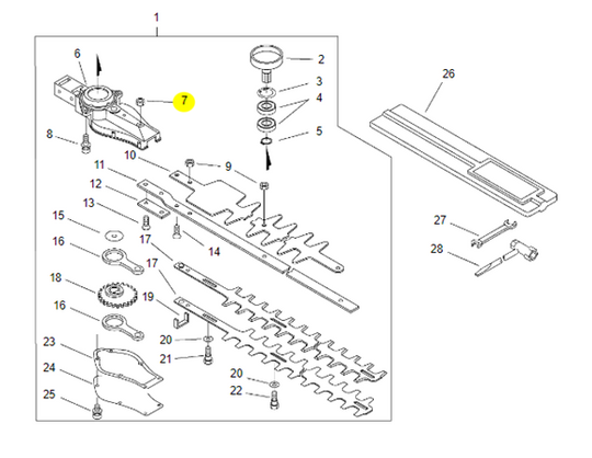 NUT 6MM SRM4600 for HCR - 1510 90050000006