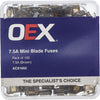 ACX1652 - OEX Mini Blade Fuse, 7.5A Brown - Pack Of 100 - SES Direct Ltd