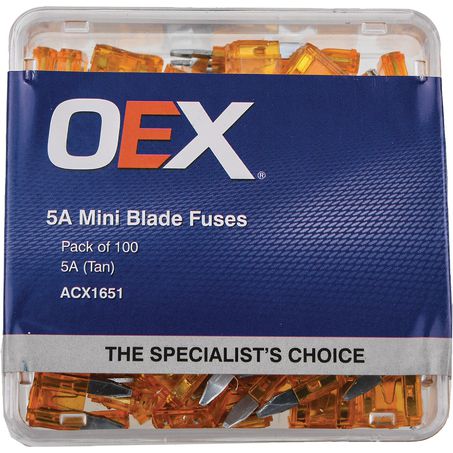 ACX1651 - OEX Mini Blade Fuse, 5a Tan - Pack Of 100
