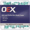 ACX1647 - OEX Low Profile Mini Blade Fuse, 30a Green - Pack Of 50 - SES Direct Ltd