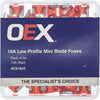 ACX1643 - OEX Low Profile Mini Blade Fuse, 10a Red - Pack Of 50 - SES Direct Ltd