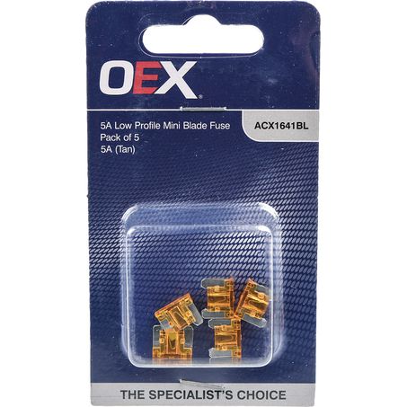 ACX1641BL - OEX Low Profile Mini Blade Fuse, 5a Tan - Pack Of 5