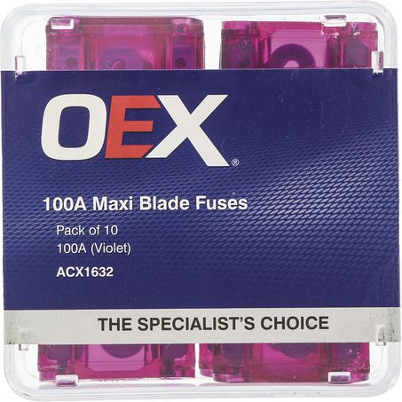 ACX1632 - OEX Maxi Blade Fuse, 100a Violet - Pack Of 10