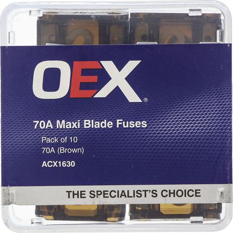 ACX1630 - OEX MAXI Blade Fuse, 70a Brown - Pack Of 10