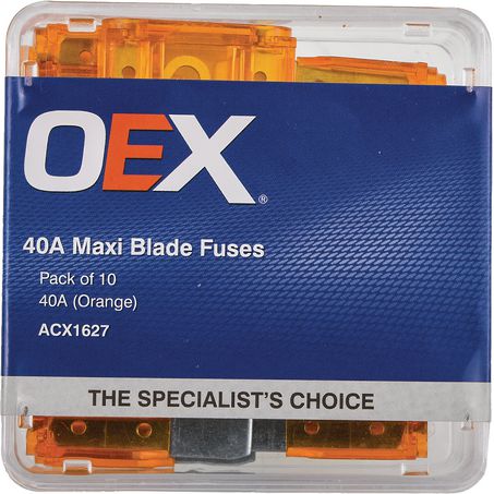 ACX1627 - OEX Maxi Blade Fuse, 40a Orange - Pack Of 10