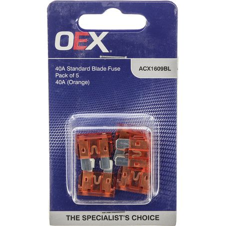 ACX1609BL - OEX Standard Blade Fuse, 40a Orange - Pack Of 5