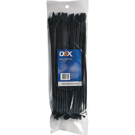 ACX1329 - OEX Black Nylon Cable Ties - 3.6mm X 280mm - Pack Of 100