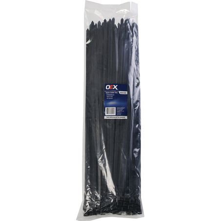 ACX1326 - OEX Black Nylon Cable Ties - 8.9mm X 530mm - Pack Of 100