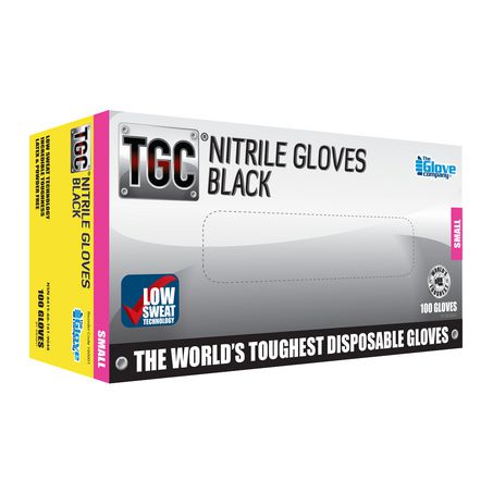 160001 - TGC Nitrile Gloves Black 100 Pack - Small