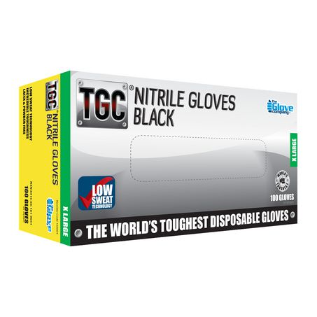 160004 - TGC Nitrile Gloves Black 100 Pack X Large