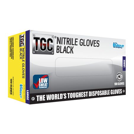 160003 - TGC Nitrile Gloves Black 100 Pack Large