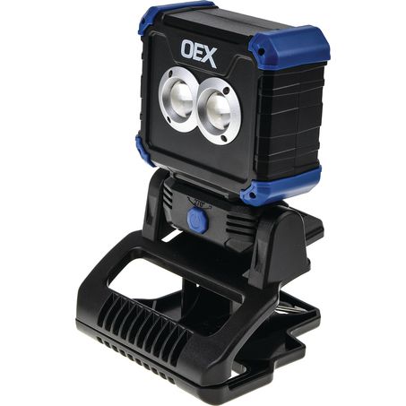 OEX 450 Lumen Rechargeable Flood Light With Clamp