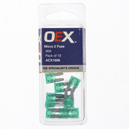 ACX1666 - Oex Micro 2 Blade Fuse, 30a Green - Pack Of 10