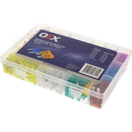 Acx1738 - Oex Standard & Mini Blade Fuse Assortment Kit - 371 Pieces