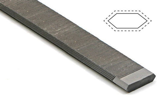 Vallorbe Flat Double Chisel File (Double Bevel File) - OBSOLETE