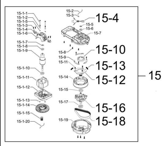 Masport Motor Assy-1800W 230V