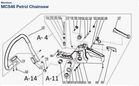 Genuine Morrison Cover-Rear Handle 542380 (Mcs46)