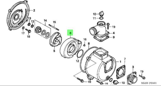 Honda Case, Volute, Wb30Xt3 #78107Yg4750