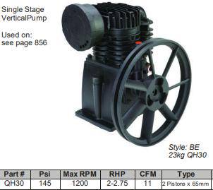 Air Compressor Verticle Pumps - Single Stage
