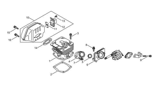 Genuine Shindaiwa Gasket Cylinder #V100000500_Aac