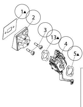 Gasket, Emak Bc24S #56570058R