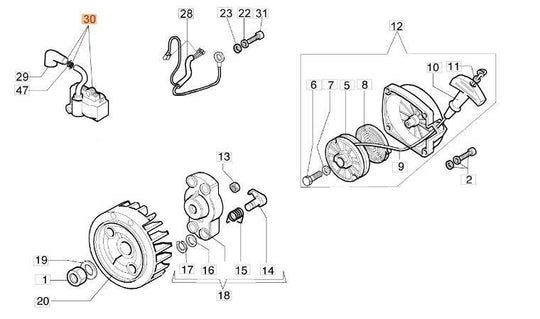Coil, Emak 446Bp 450Bp 453Bp 746S/T 750Master 750S/T 753S/T 755Mas