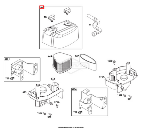 Briggs & Stratton Air Filter Cover 597263