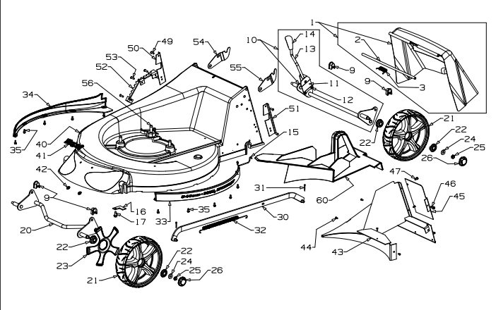 Masport Axle Assy-Rear, Comp 21